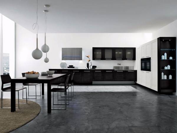 Черно-белая кухня, фото 7