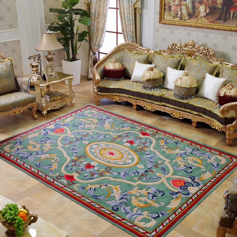 Китайский коврик в интерьере гостиной комнаты