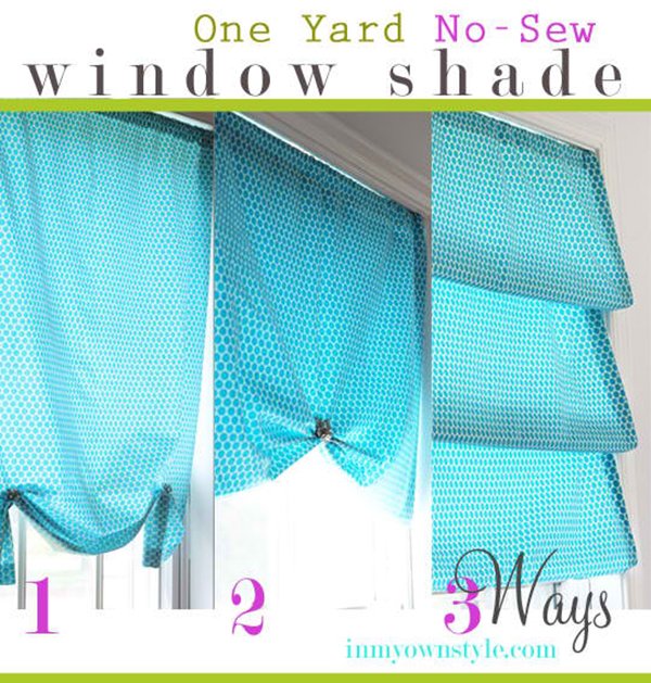 No Sew Window Treatment –3 Ways