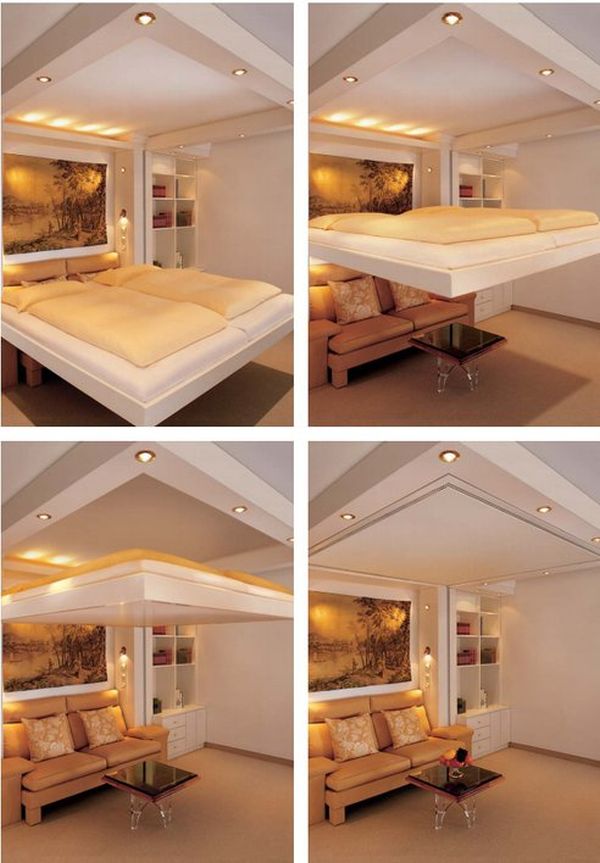 Кровать, которая крепится под потолком