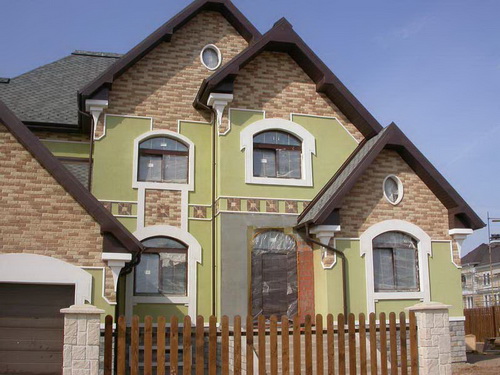 Покраска фасада дома 2