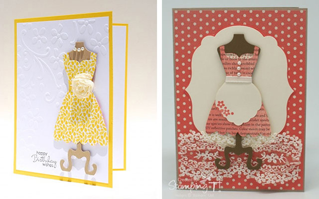 открытка с платьями на День Рождения 2