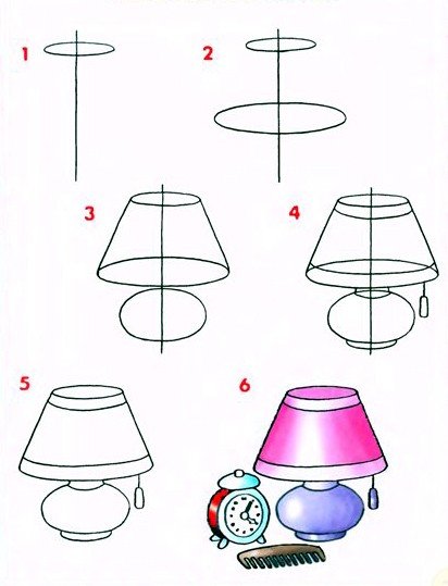 Как нарисовать светильник