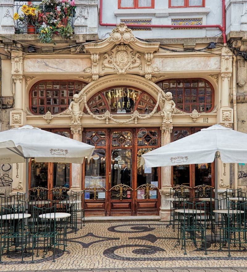 Art Nouveau. Facade decoration in Porto royalty free stock photography