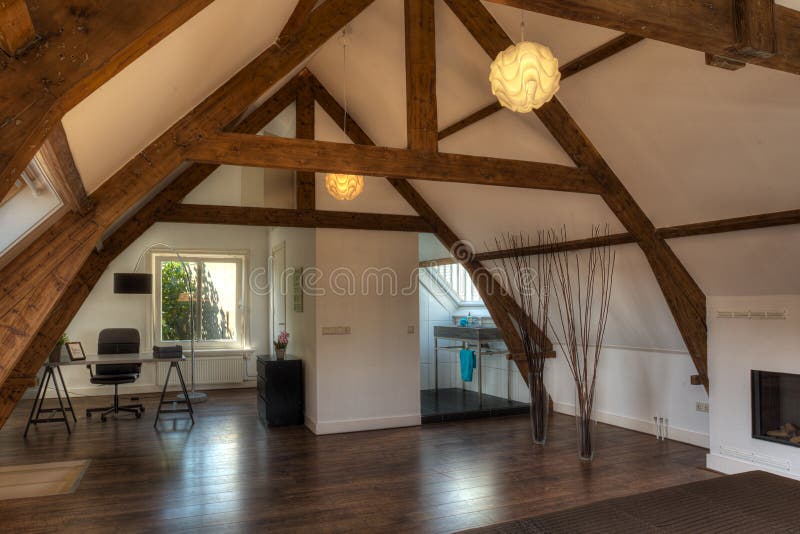 Attic and office royalty free stock photos