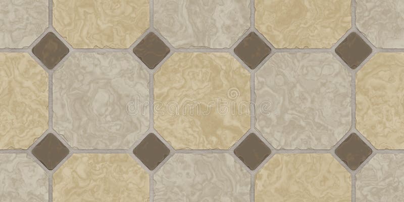 Beige Brown Seamless Classic Floor Tile Texture. Simple Kitchen, Toilet or Bathroom Mosaic Tiles Background. 3D rendering. 3D. Illustration vector illustration