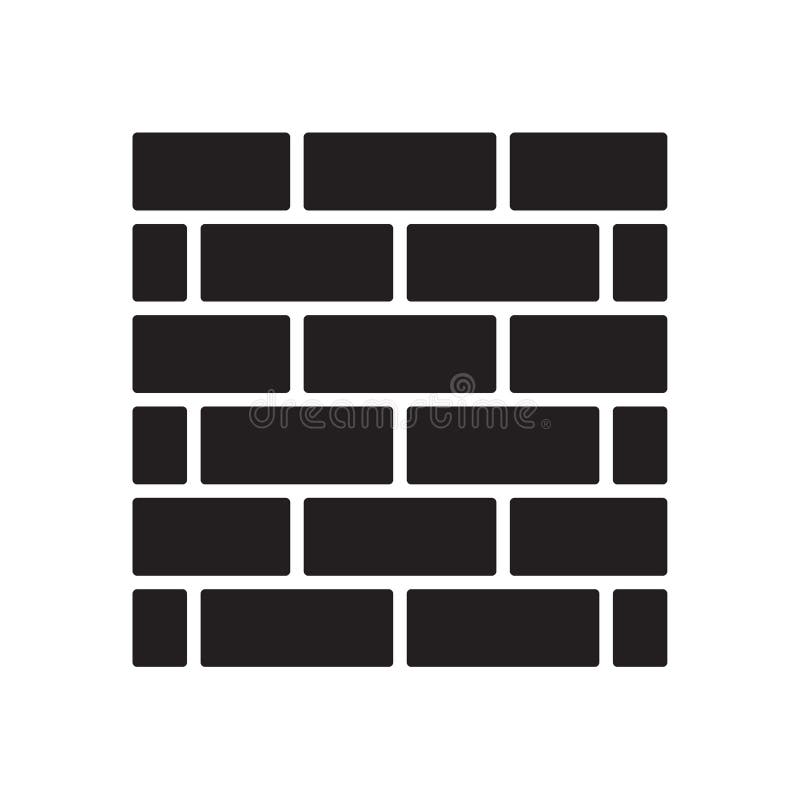 Black and white brickwork icon. Vector illustration. Black and white brickwork icon isolated. Vector illustration stock illustration