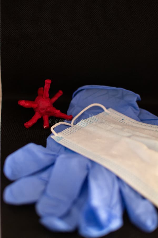 Children`s craft - model of corona-virus from plasticine stock photos