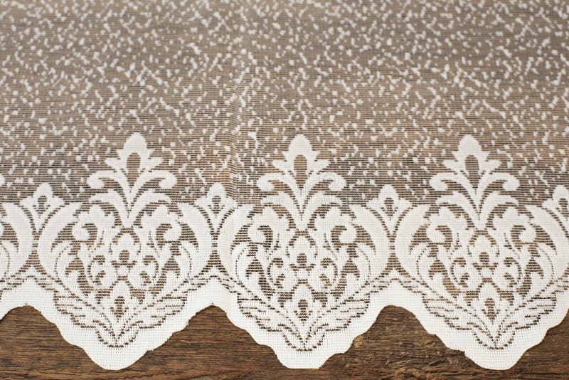 Close up of Beautiful White Tulle. Sheer Curtains Fabric Sample. Texture, Background, Pattern. Wedding Concept. Interior Design. V. Intage Lace Tulle Chiffon stock image