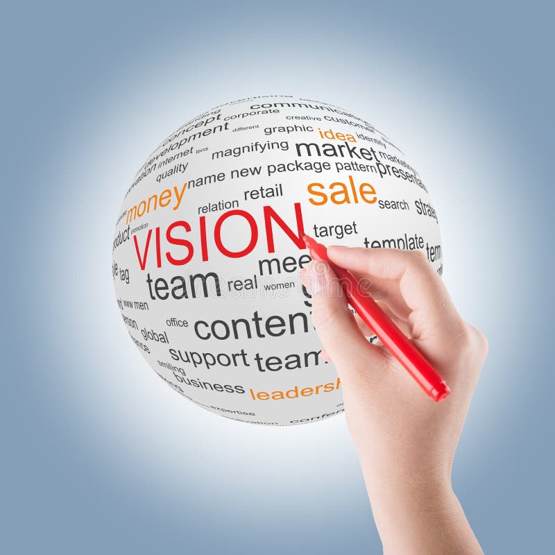 Concept of vision in business stock photos