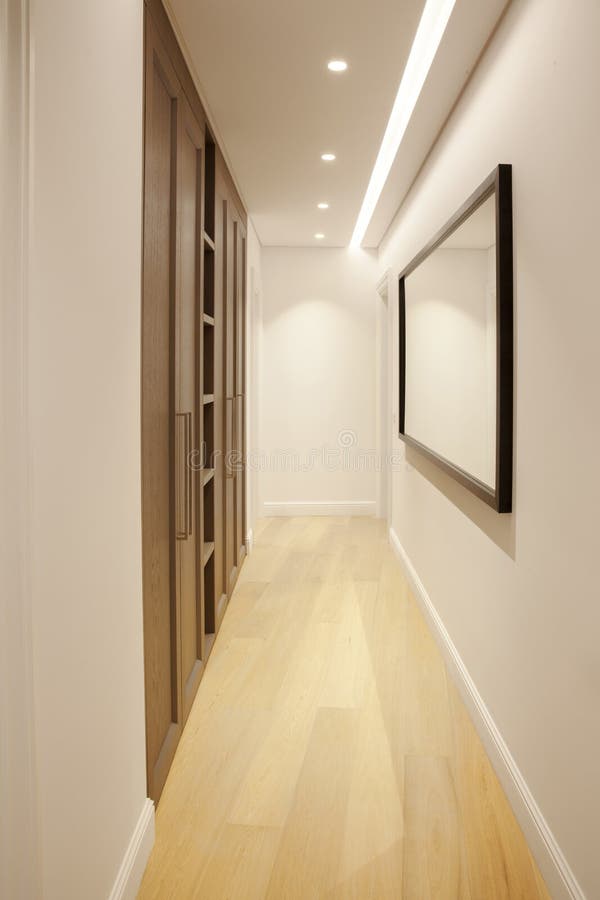 Corridor in an apartment stock photo