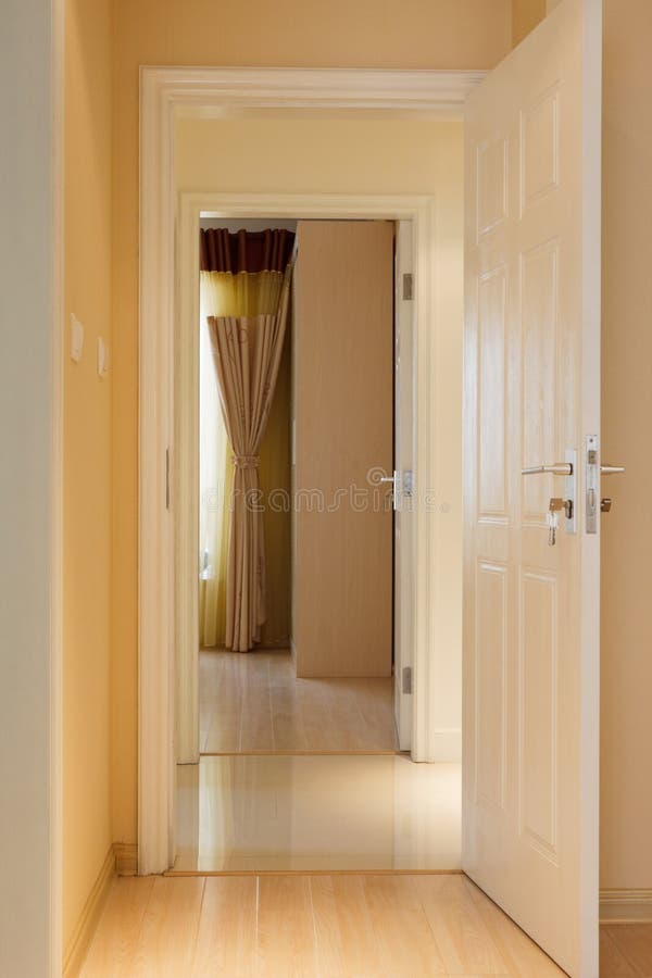 A corridor in a house stock image