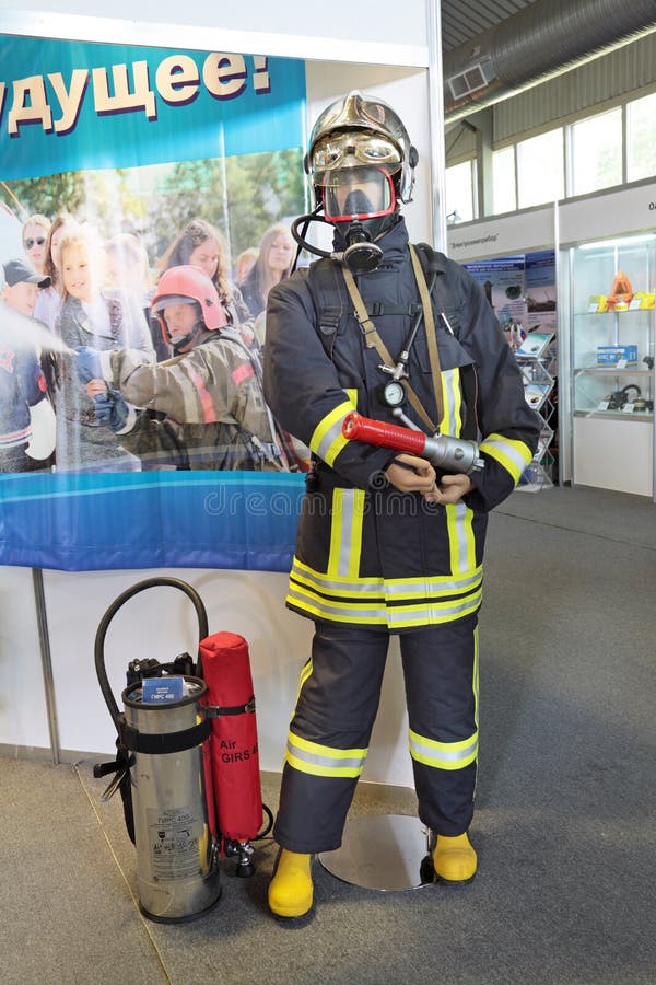 Costume fireman stock photography