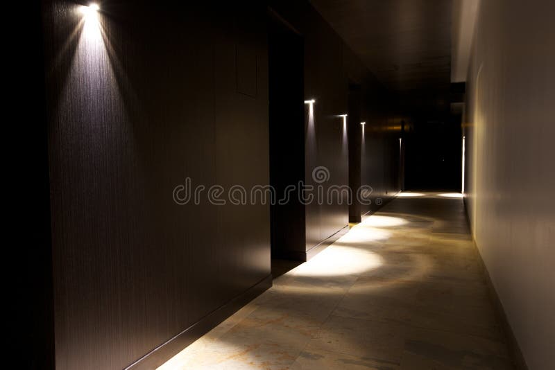 Dark interior with beautiful light royalty free stock images