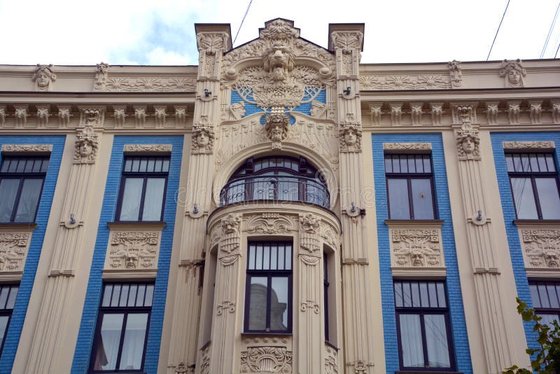 Details of Art Nouveau buildings royalty free stock photography
