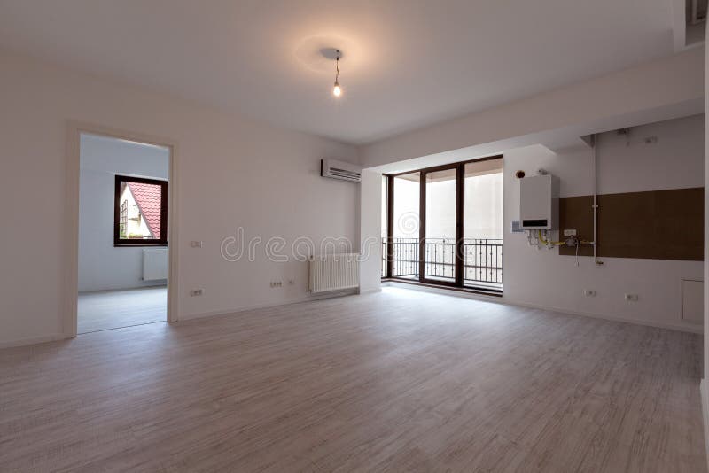 Empty apartment. A empty apartment ready for sale or rent stock photos