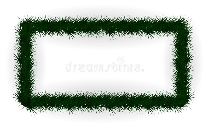 Frame of colorful coniferous branches. Vector Illustration. EPS10 vector illustration