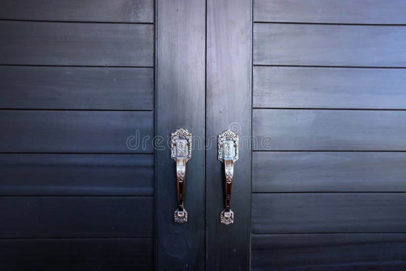 Gray door in the house royalty free stock images
