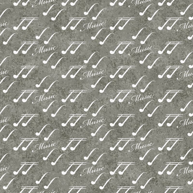 Gray and White Music Symbol Tile Pattern Repeat Background royalty free stock photos