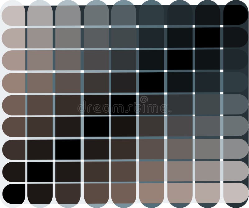 Grey brown colour swatches tiles squares background. Trend modern vector illustration