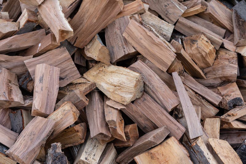 Large amount of firewood in a heap royalty free stock photography
