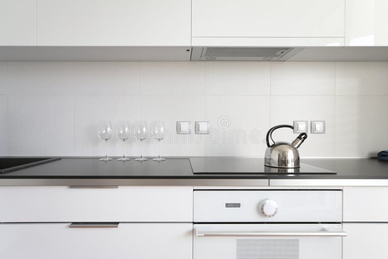 Modern kitchen interior stock images