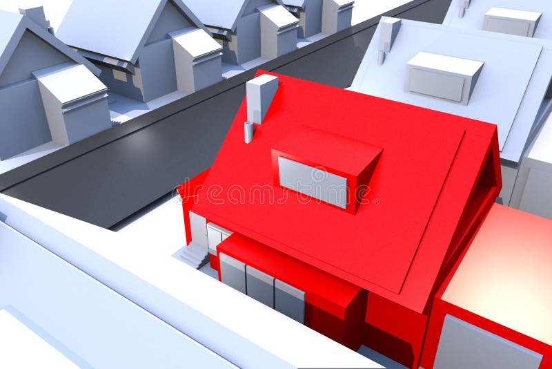 Red House vector illustration