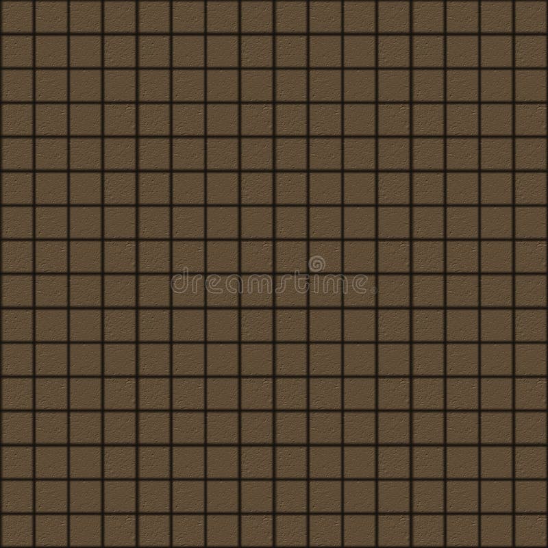 Seamless texture of brown, decorative floor and wall tiles with relief. The image is of good quality royalty free illustration