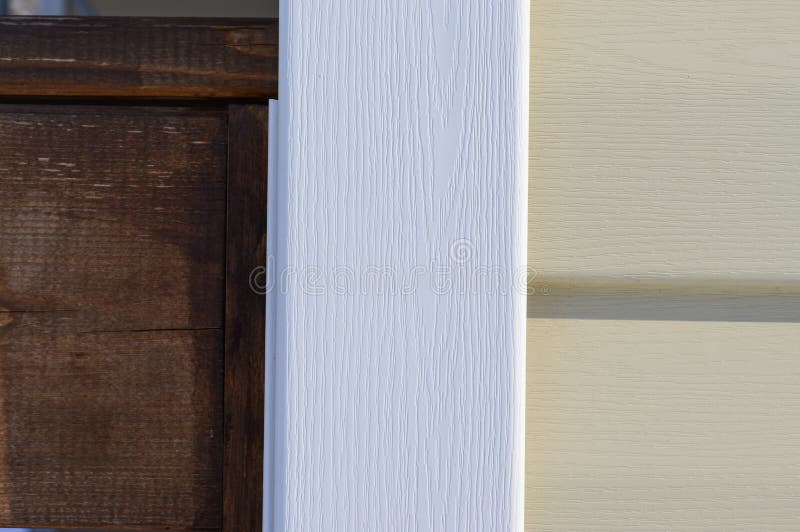 Vinyl siding furniture for exterior wall cladding. Texture design royalty free stock photography