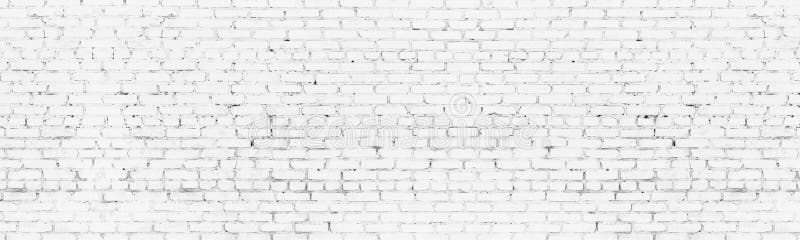 Whitewashed old brick wall wide background. White brickwork panoramic backdrop. Whitewashed old brick wall wide background. White washed brickwork panoramic royalty free illustration