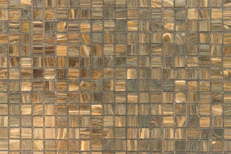 Yellow brown tiles grid wall for abstract texture and background royalty free stock images