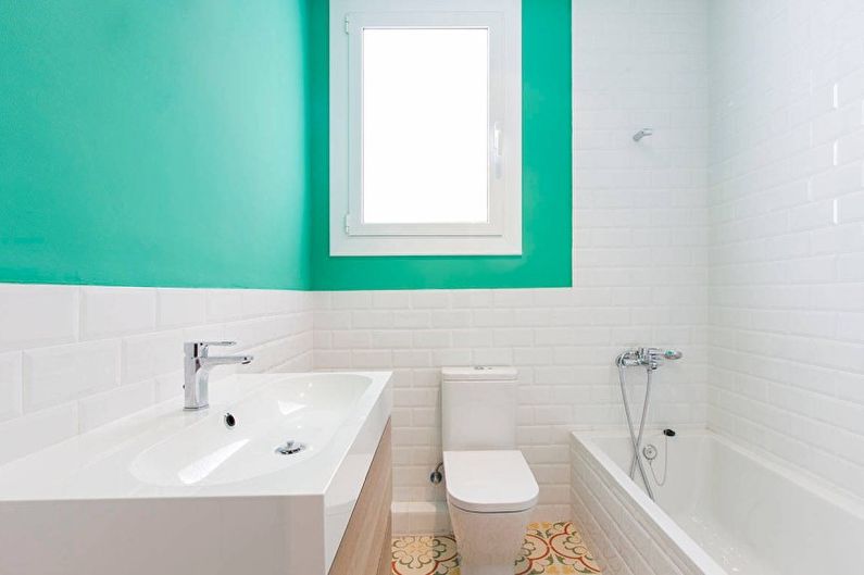 Бирюзовая ванная комната - дизайн интерьера фото