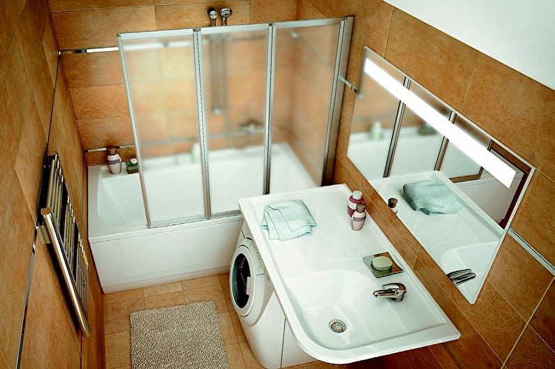 Дизайн интерьера ванной комнаты 2 кв.м. - фото