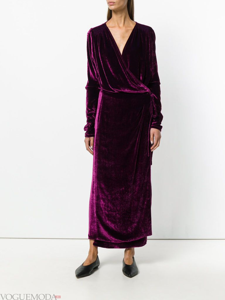 фиолетовое платье бархатное