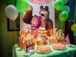 День рождения дочки 4-5 лет в стиле "Маша и Медведь"