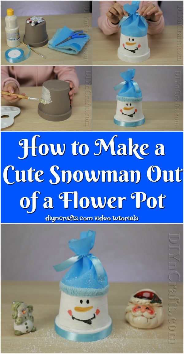 How to Make a Cute Snowman Out of a Flower Pot {Video Tutorial}