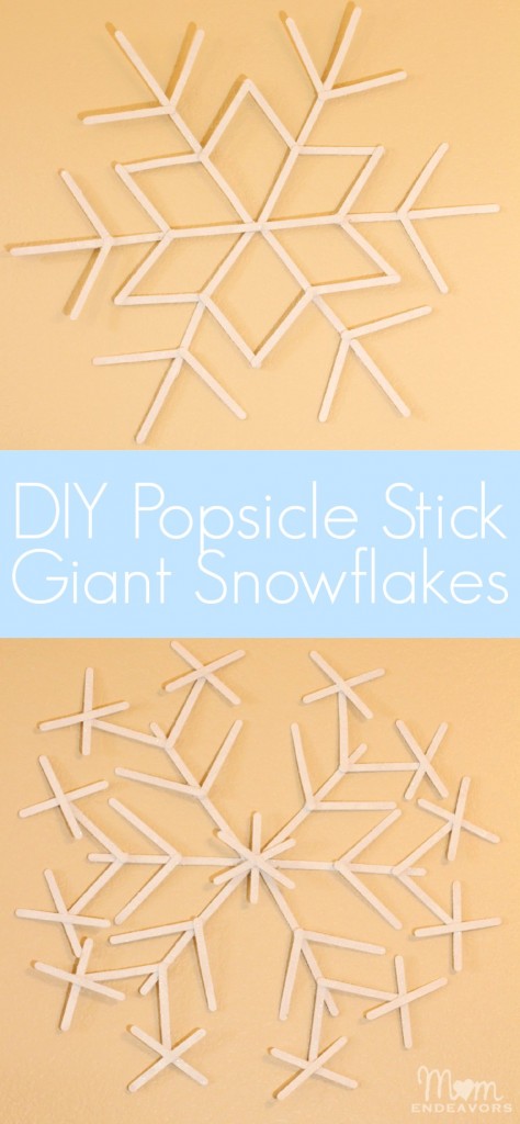 DIY Popsicle Stick Giant Snowflakes