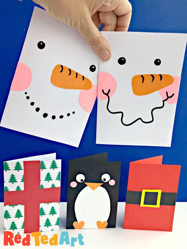 Super Simple Snowman Card Design, part of the quick and easy Christmas Card series