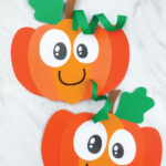 two paper pumpkin crafts for kids